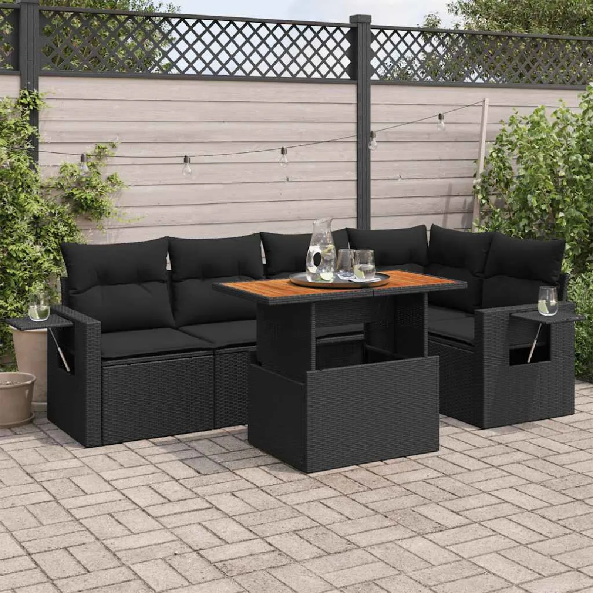 Salon de jardin VidaXL 6 pièces