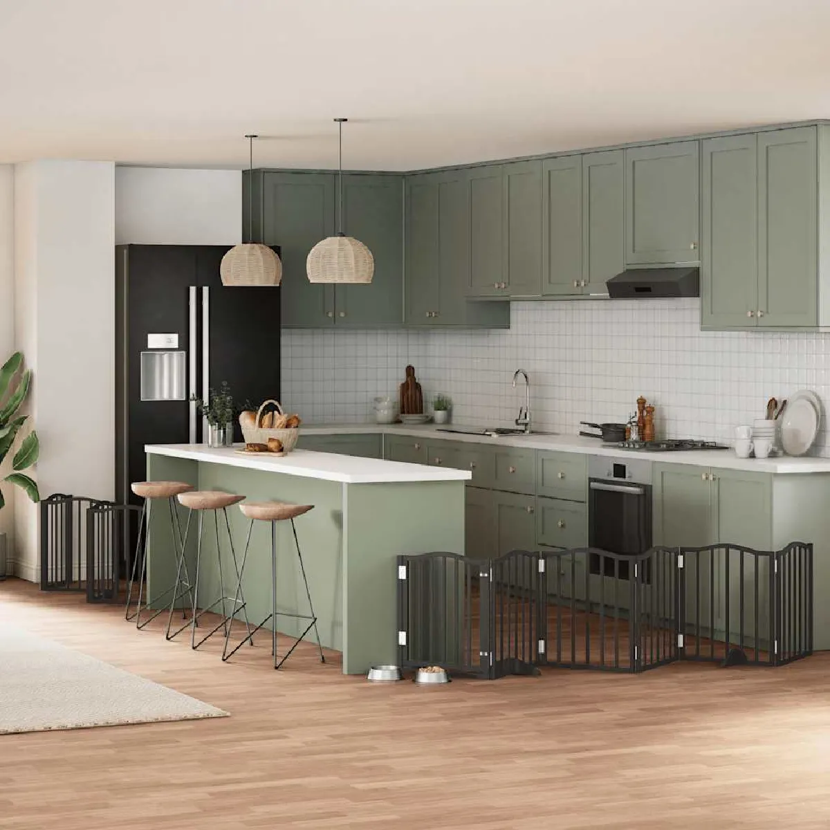 Meilleurs prix pour VIDAXL Barrière chien - 12 panneaux bois peuplier