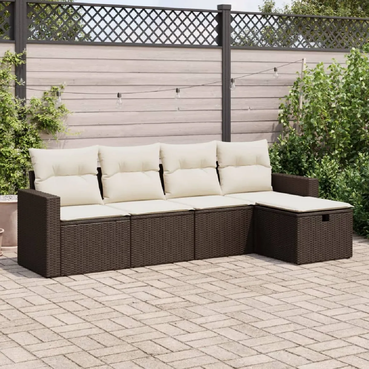 vidaXL Salon de jardin 5 pcs avec coussins - vue 5