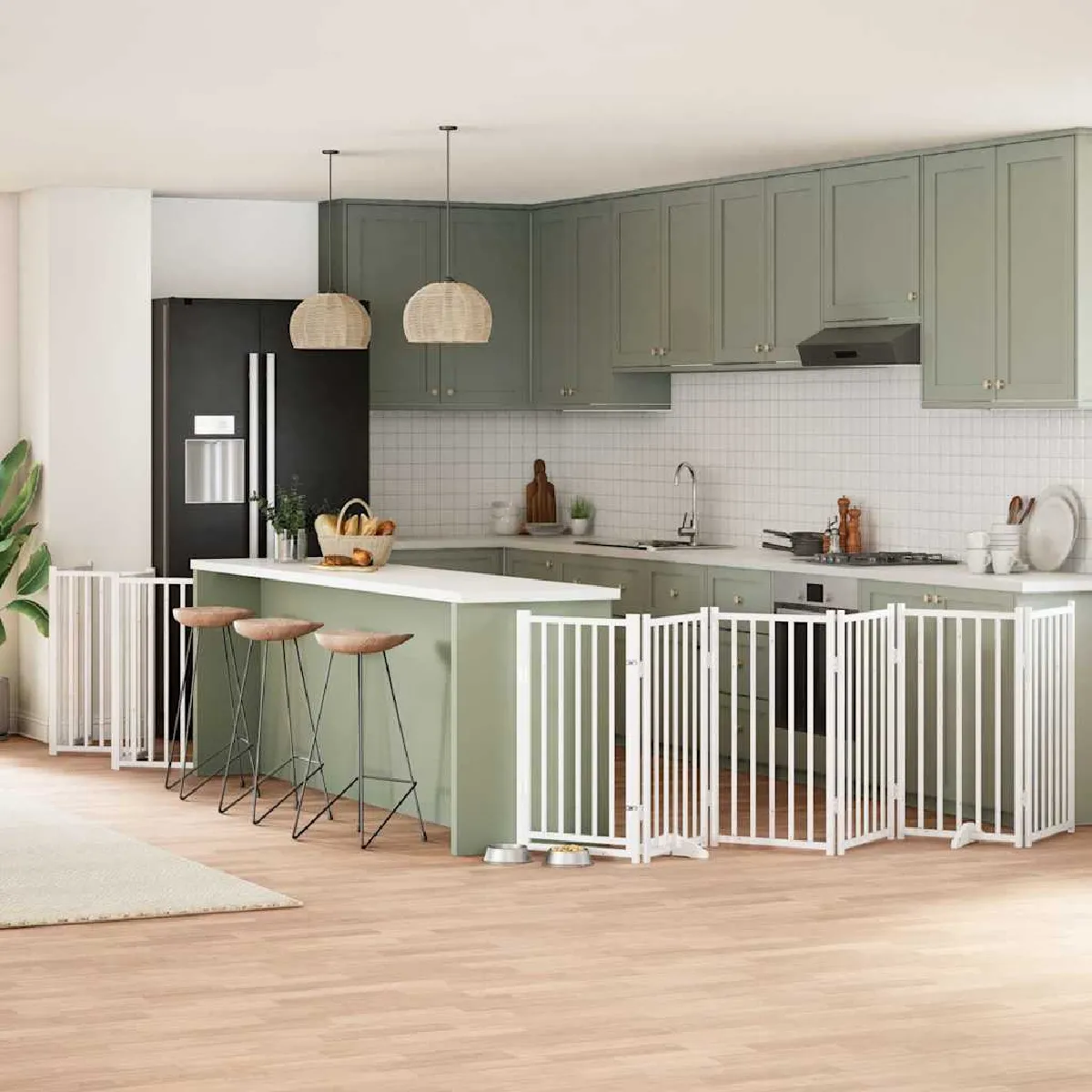 vidaXL Barrière 15 panneaux avec porte - vue 3