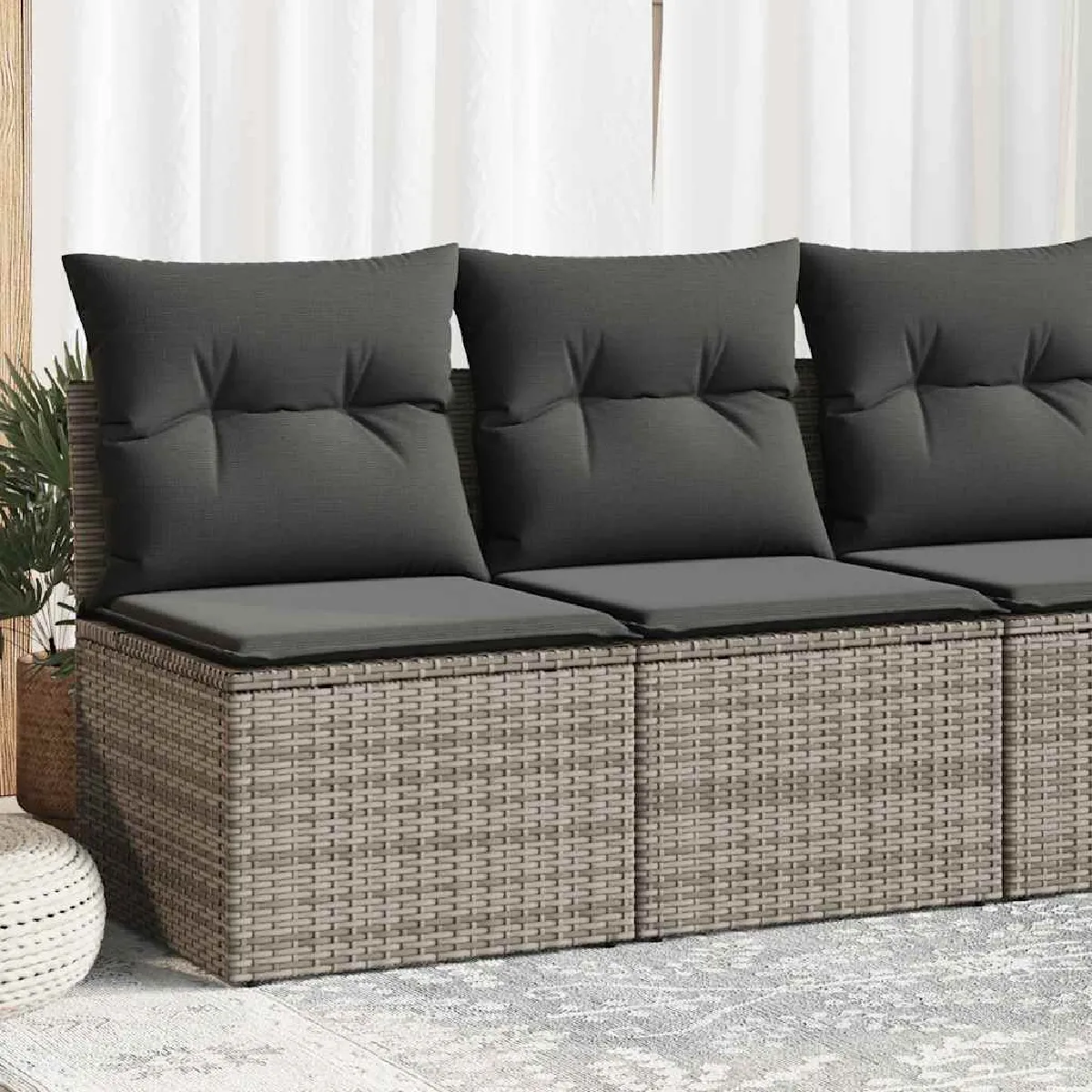 vidaXL Salon de jardin 2 pcs avec coussins - vue 5