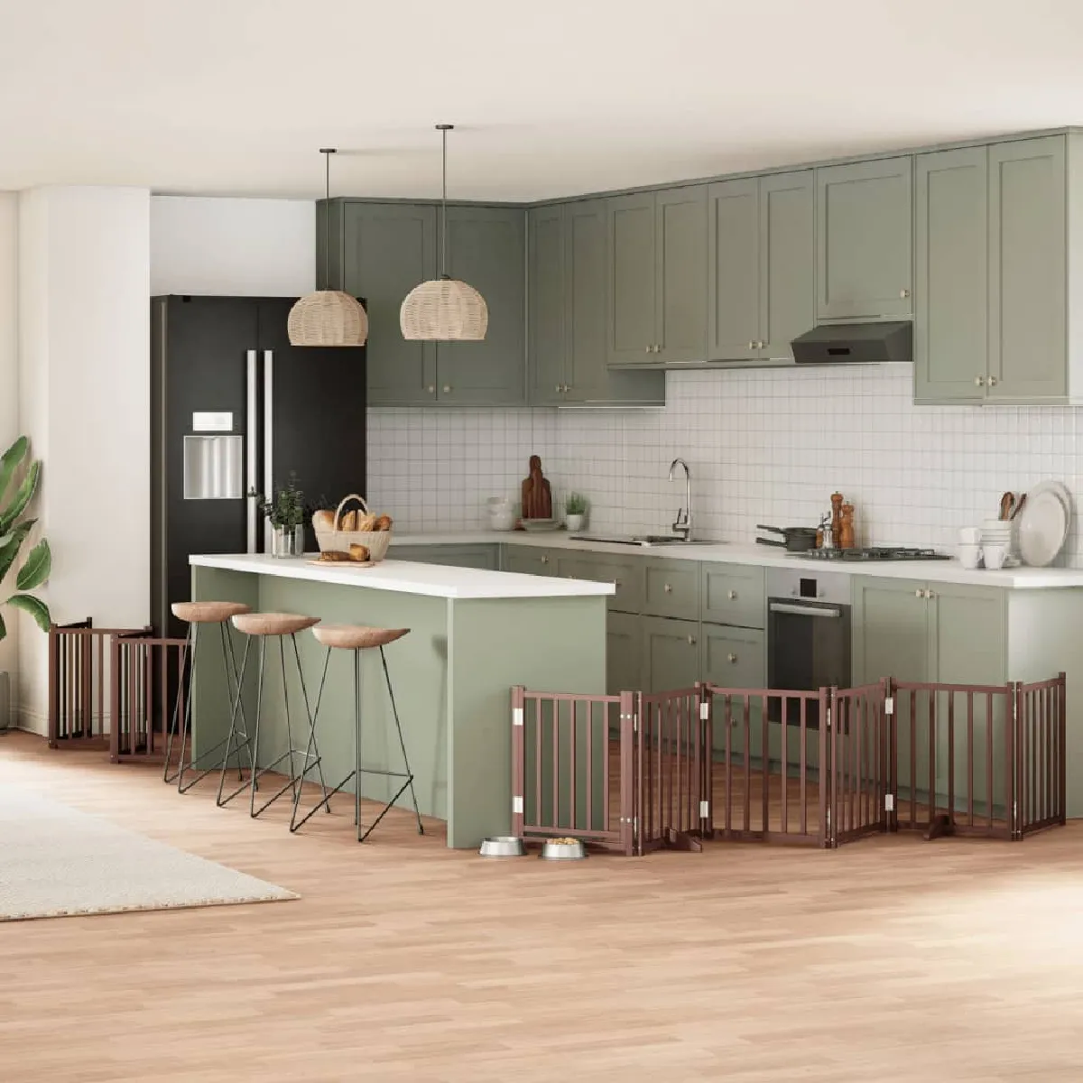 vidaXL Barrière porte pliable 15 panneaux