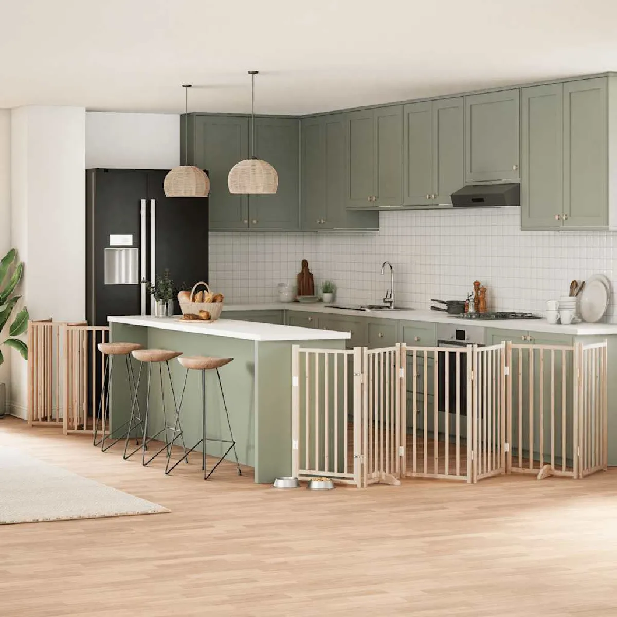 vidaXL Barrière Pour Chien Porte Pliable 12 Panneaux - vue 3