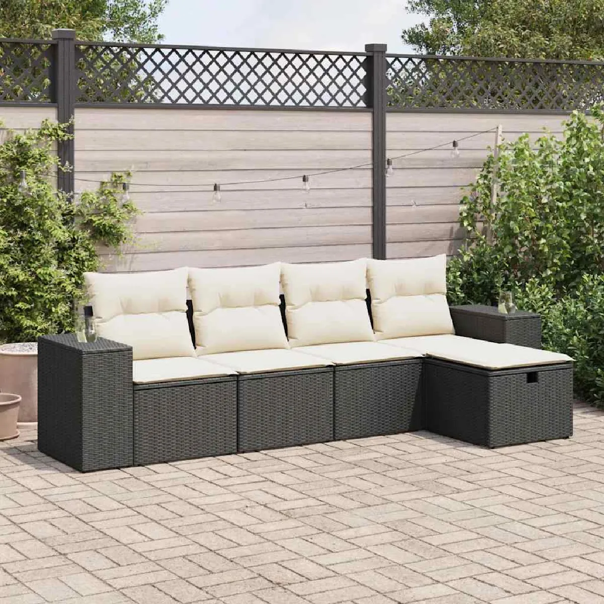 vidaXL Salon de jardin 5 pcs avec coussins - vue 3