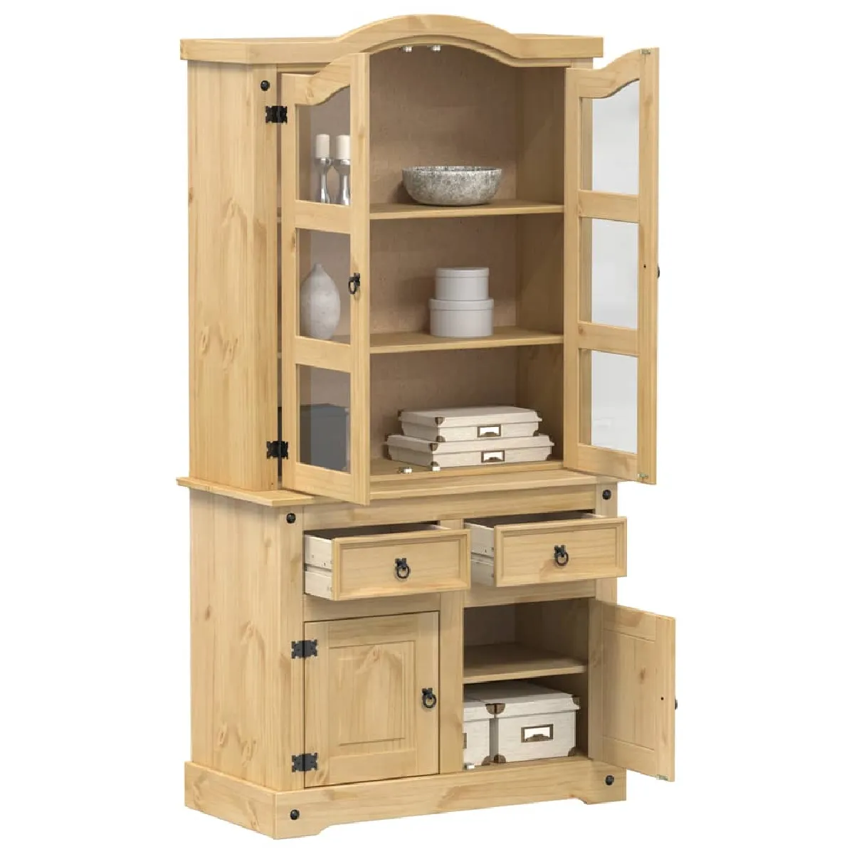 Vidaxl Vitrine - Corona 100x48,5x179 cm Bois massif de pin