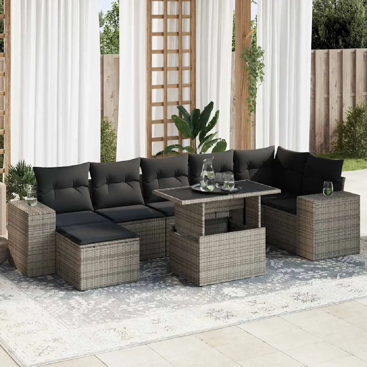 vidaXL Salon 8pcs avec Coussins - vue 4