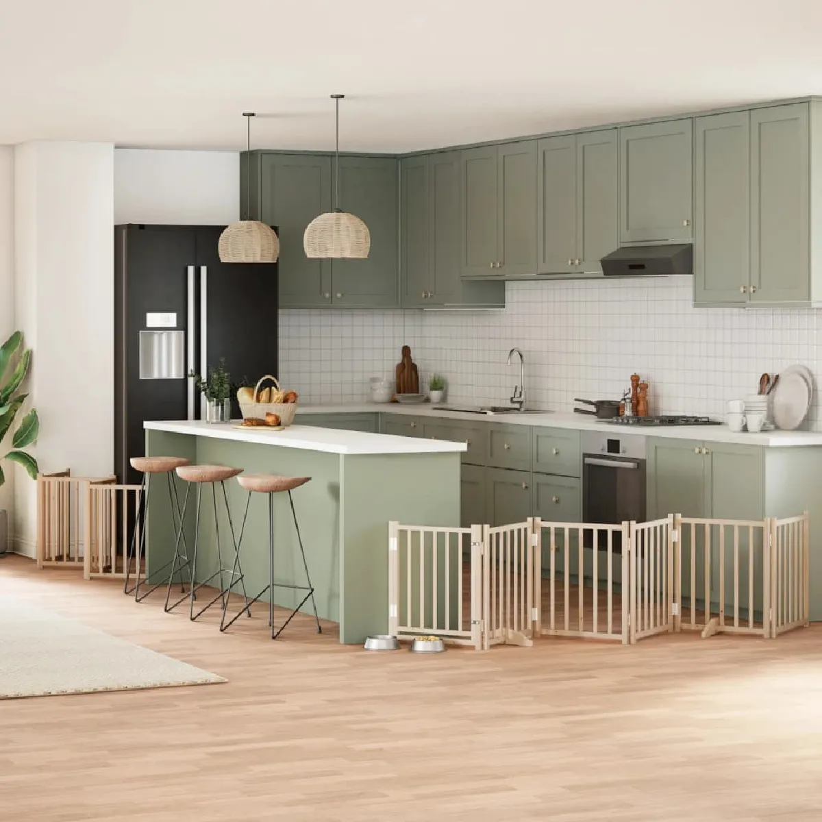 Comparer les prix de vidaXL Barrière pour chien 15 panneaux Bois de peuplier