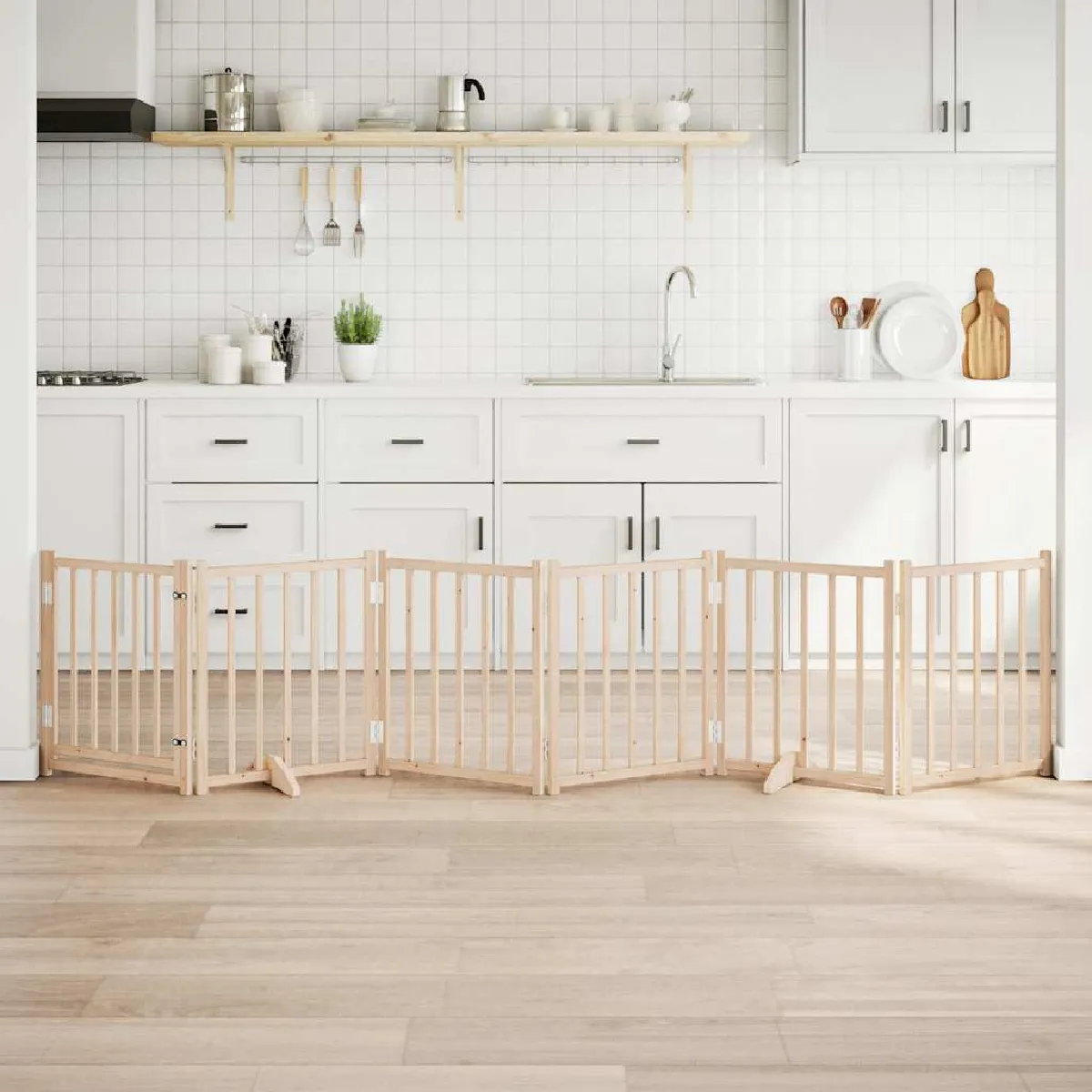 Meilleurs prix pour vidaXL Barrière Pour Chiens Avec Porte 6 Panneaux