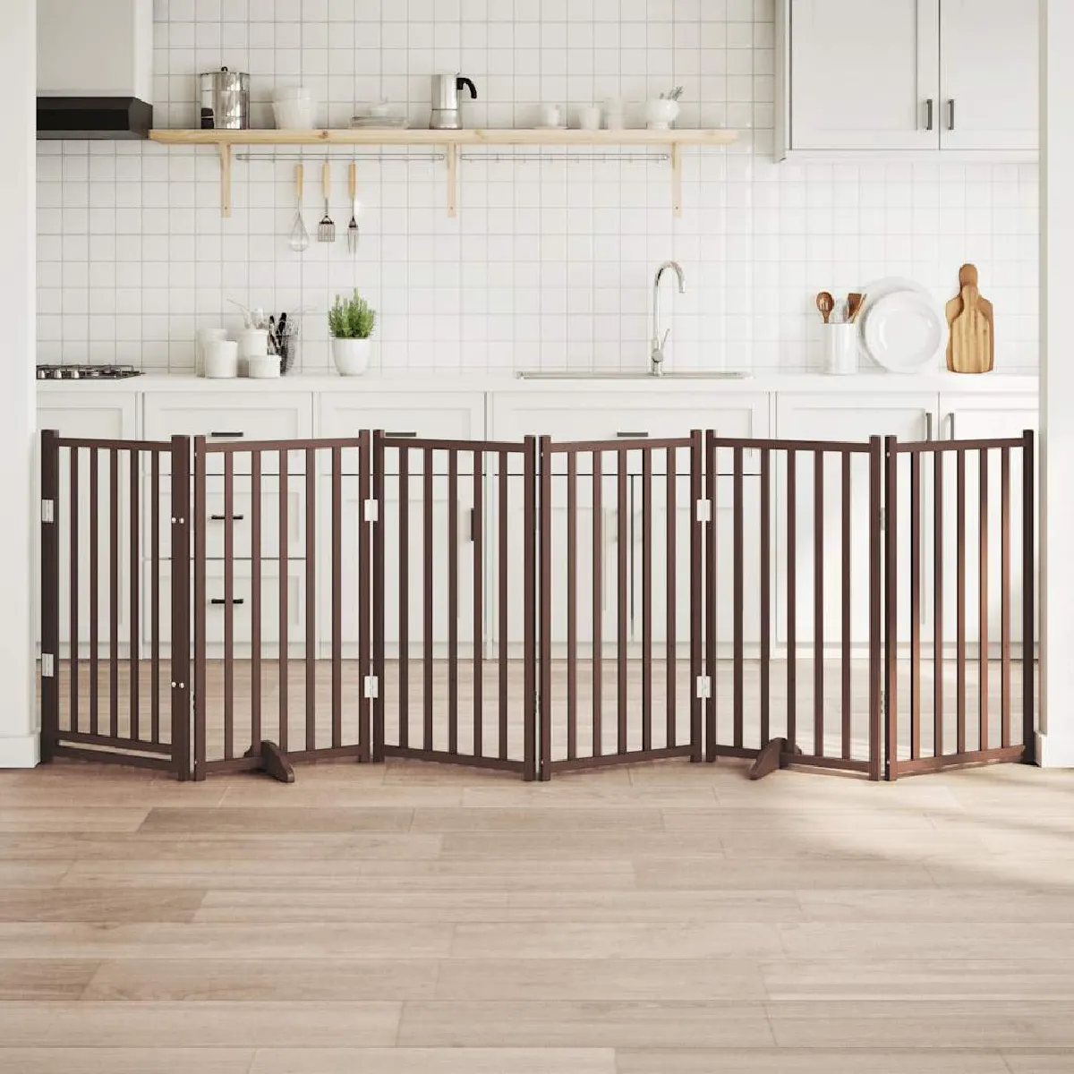 vidaXL Barrière pour chiens 6 panneaux - vue 2