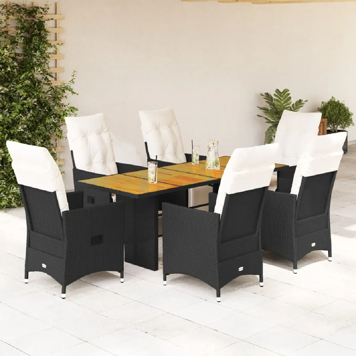 vidaXL Ensemble à manger jardin 7 pcs - vue 8