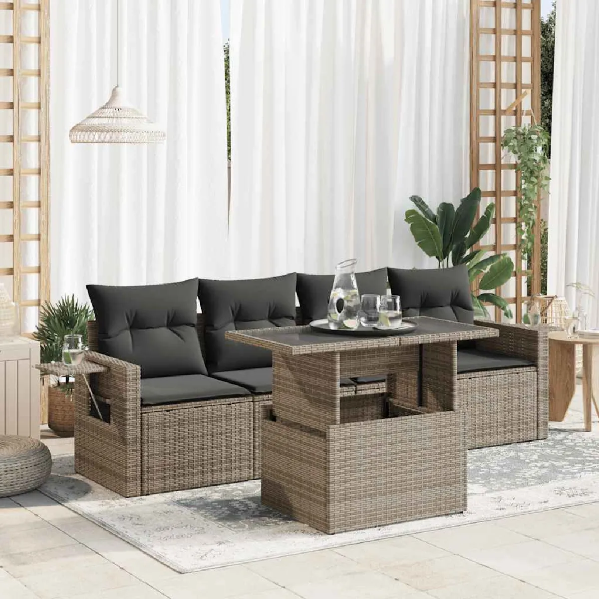 Salon de jardin 5 pcs - vue 3