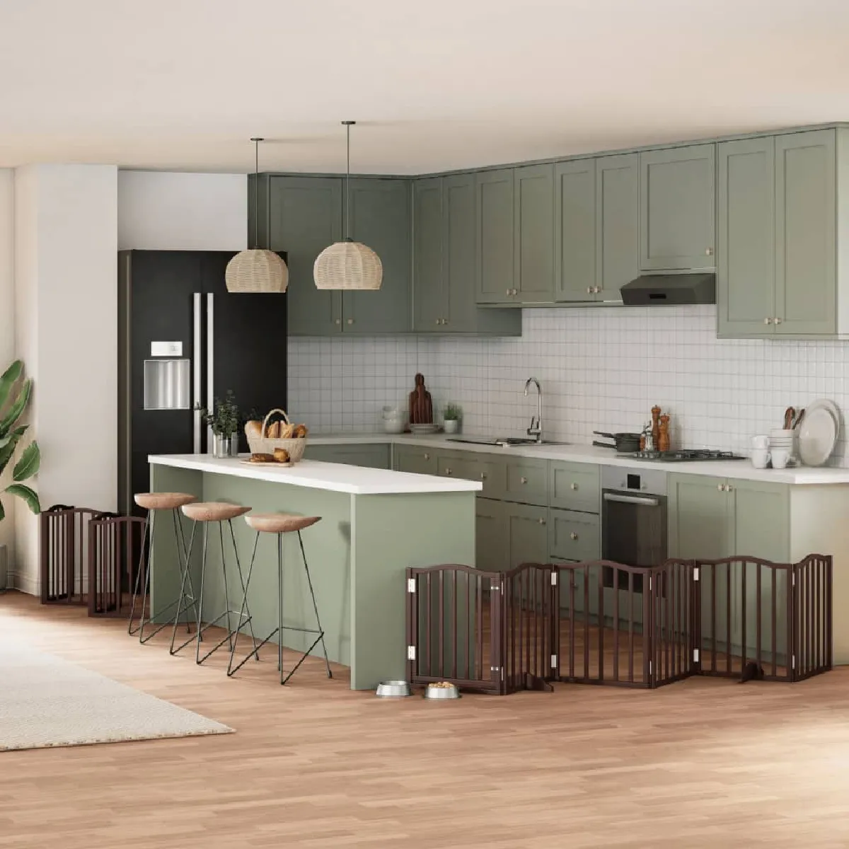 Meilleurs prix pour vidaXL Barrière pliable 12 panneaux Bois de peuplier