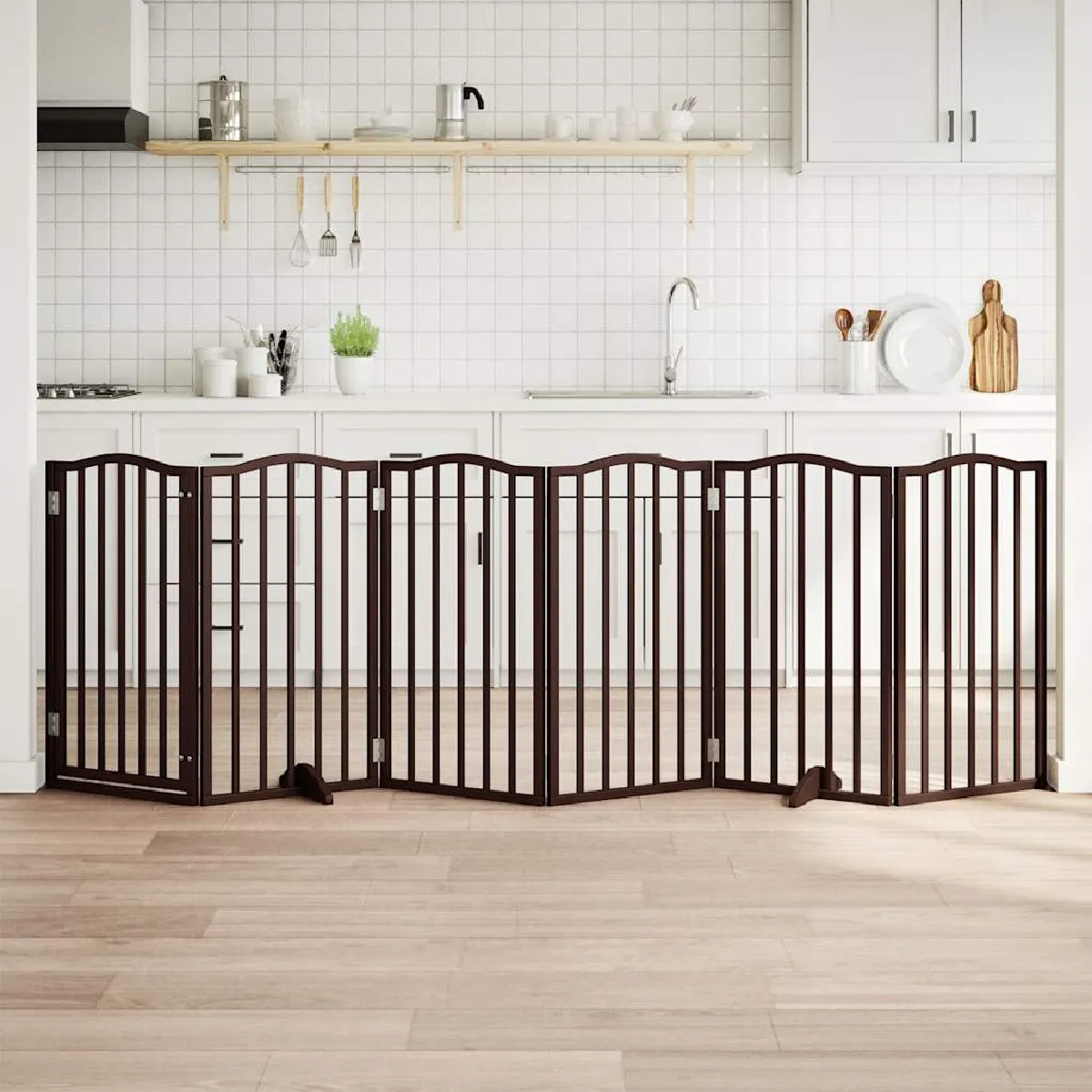 vidaXL Barrière pour chiens 6 panneaux