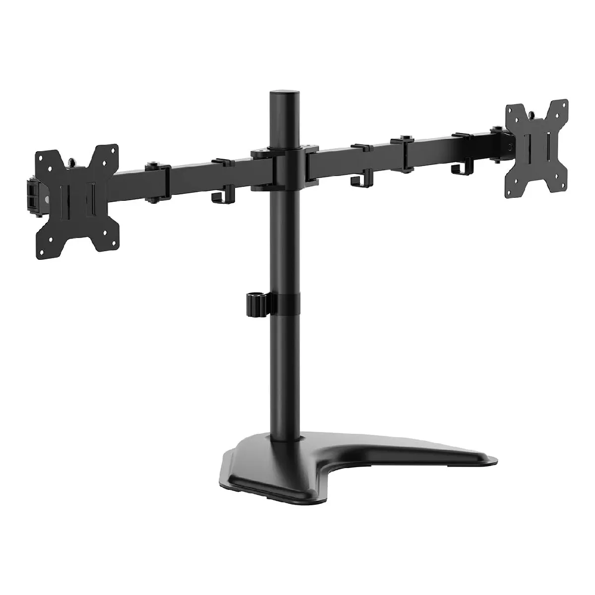 AISENS Support de table avec base écologique rotative et inclinable pour moniteur/TV 10kg (3 Pivots, 2 Bras) du 17-32, Noir - Image 3