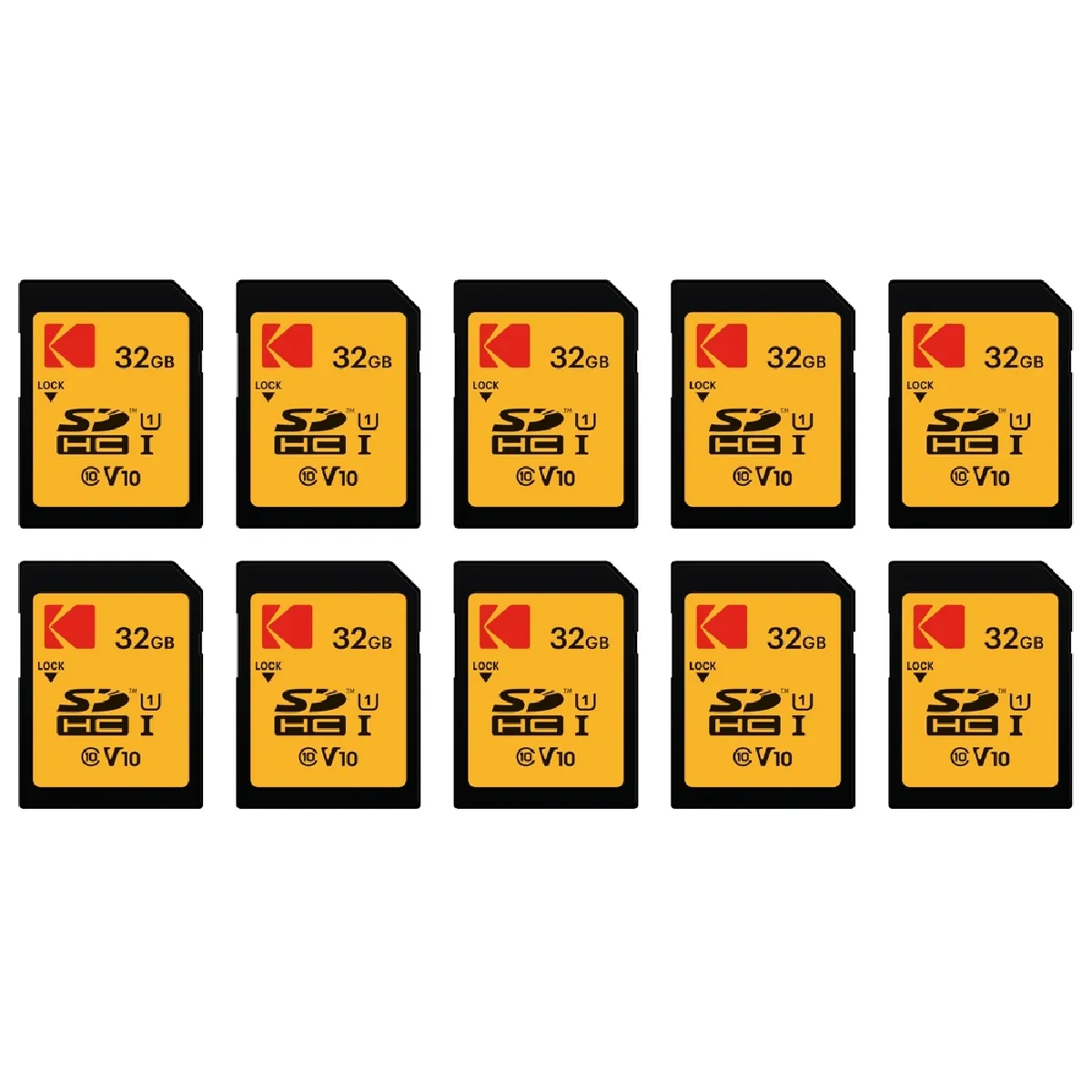 Kodak Pack de 10 SDHC