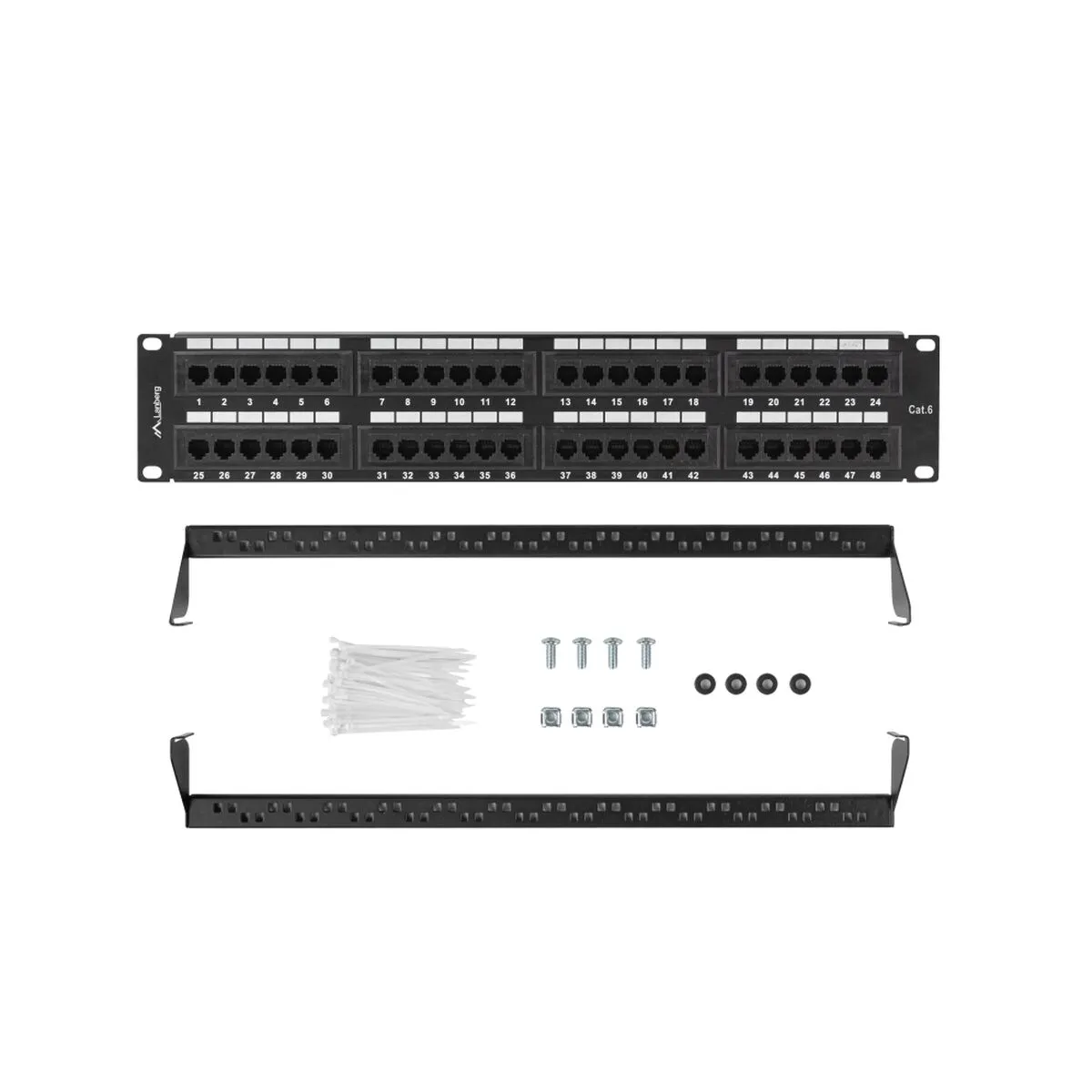 PATCH PANEL 48 PORTS 2U 19"" CAT.6 NOIR PPU6-2048-B - Image 4