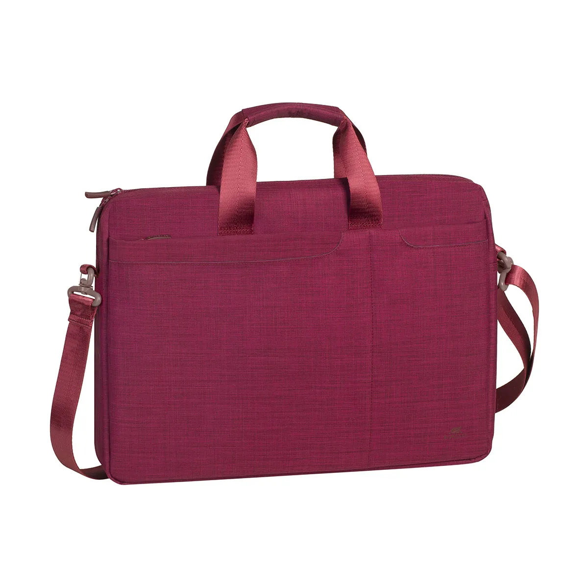 Rivacase Rouge Sacoche Pour Ordinateur Portable 15,6" 2 Compartiments Avec Sangle Amovible