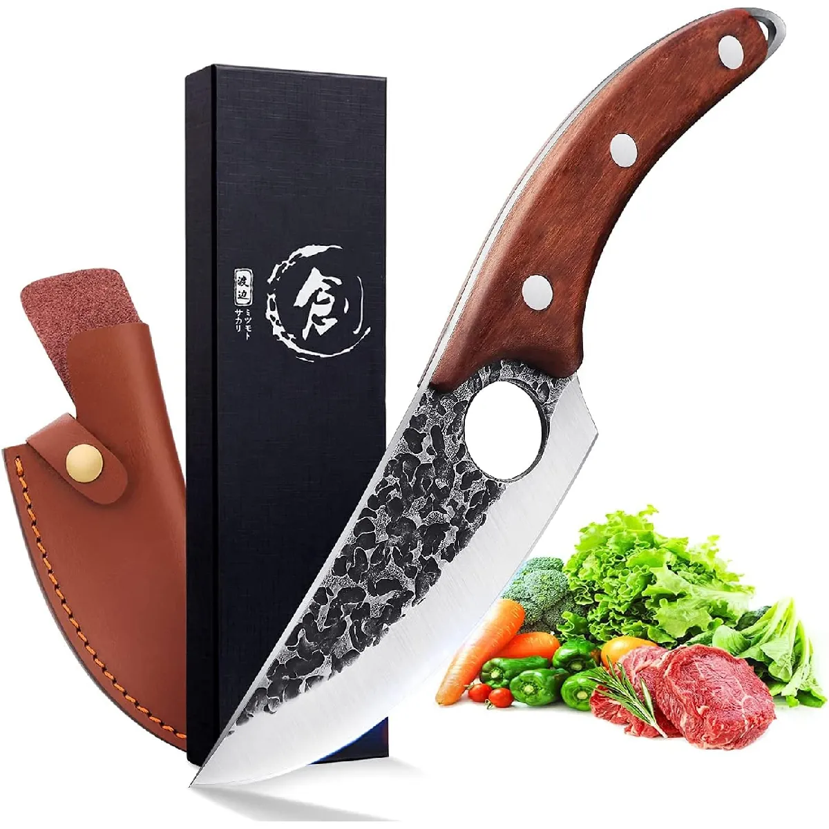 Couteau Viking Japonais Forgé Acier Carboné Couteau Viking Japonais Forgé Acier Carboné