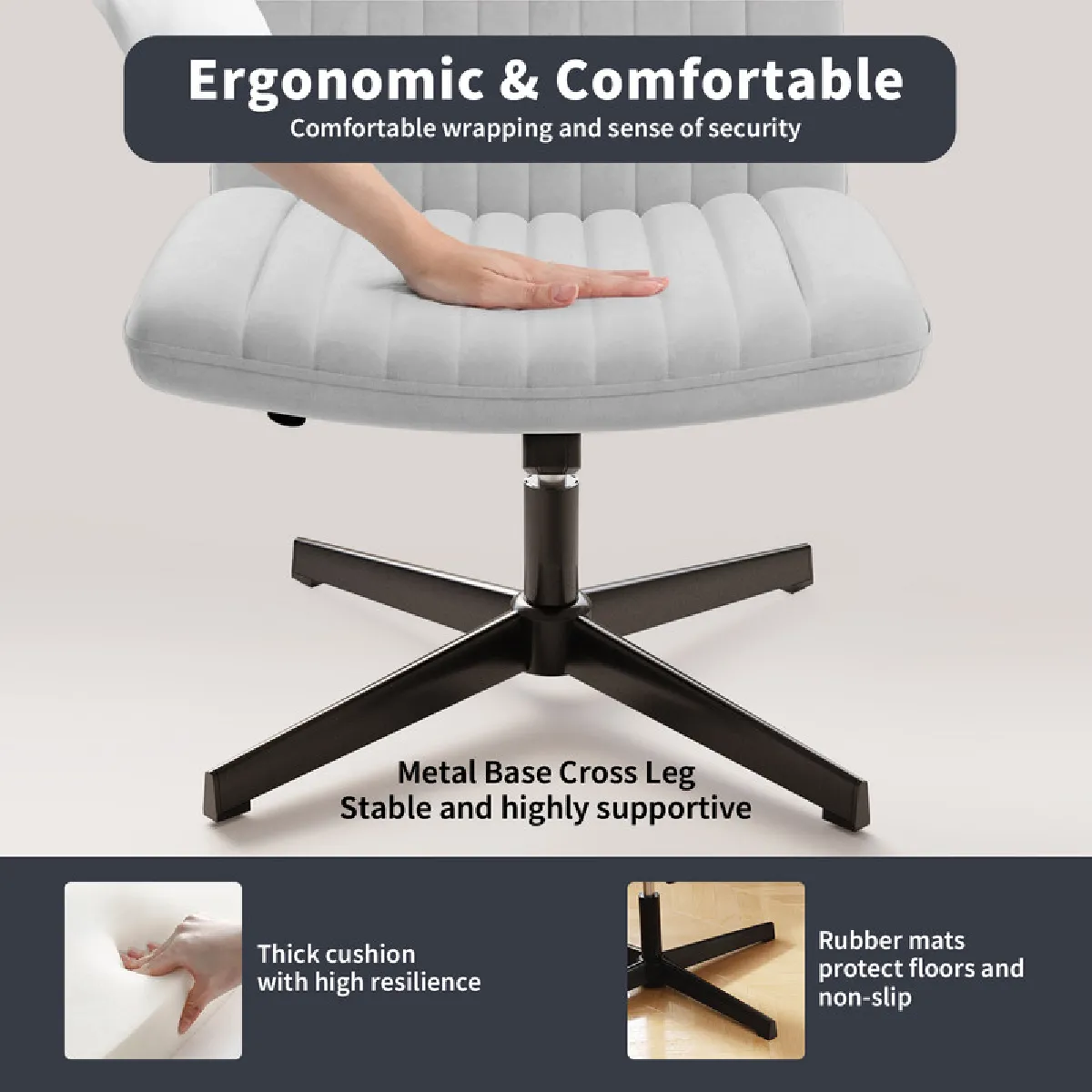 Yangming Chaise De Bureau Pivotante Sans Accoudoirs En Maille - Petite
