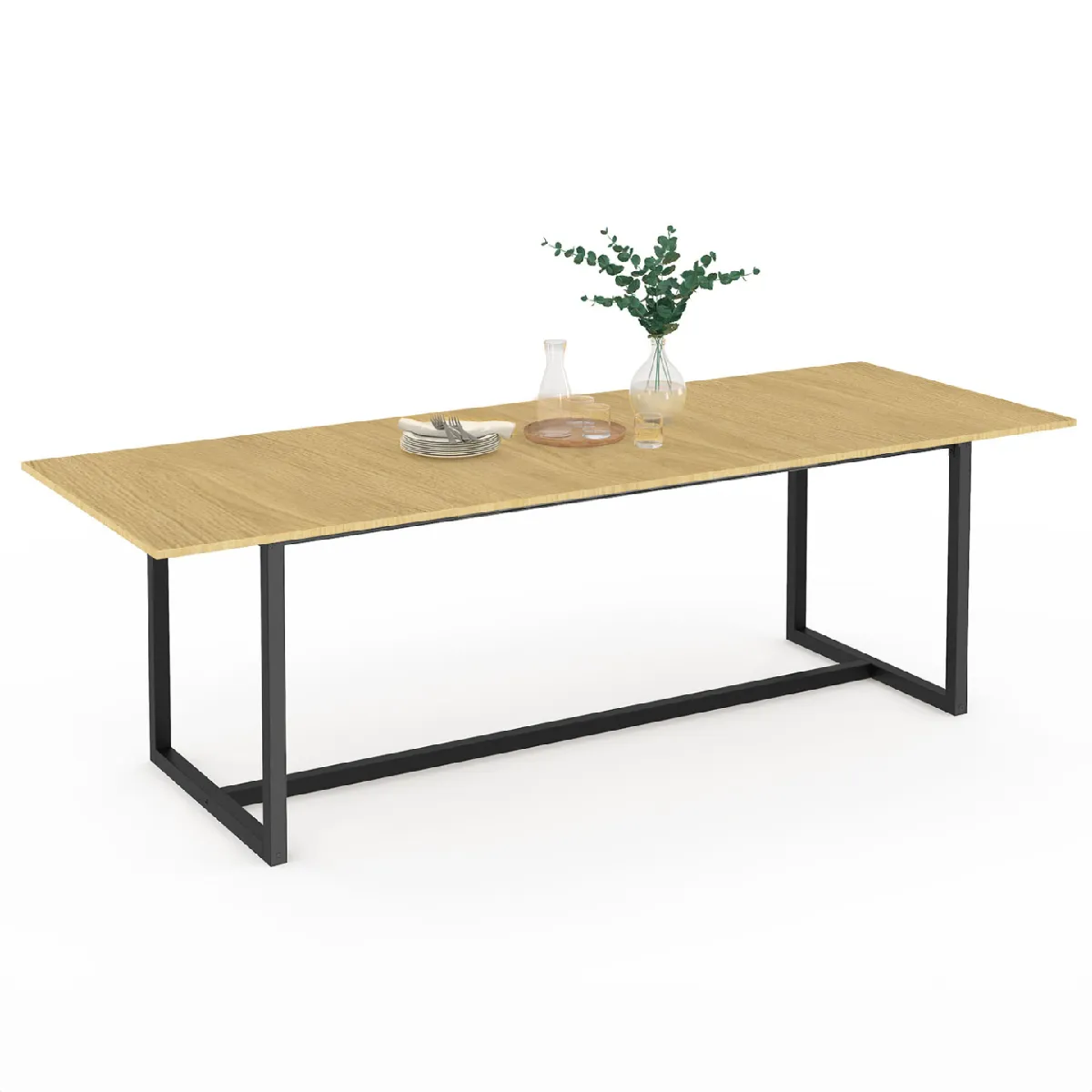 IDMarket - Table à Manger Rectangle Detroit 6 Personnes Design Industriel 120 Cm