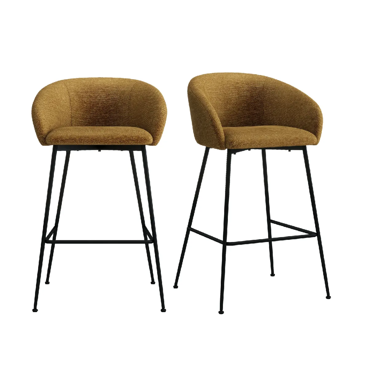 Moloo Fauteuil de bar tissu - Moutarde Moloo Fauteuil de bar tissu - Moutarde