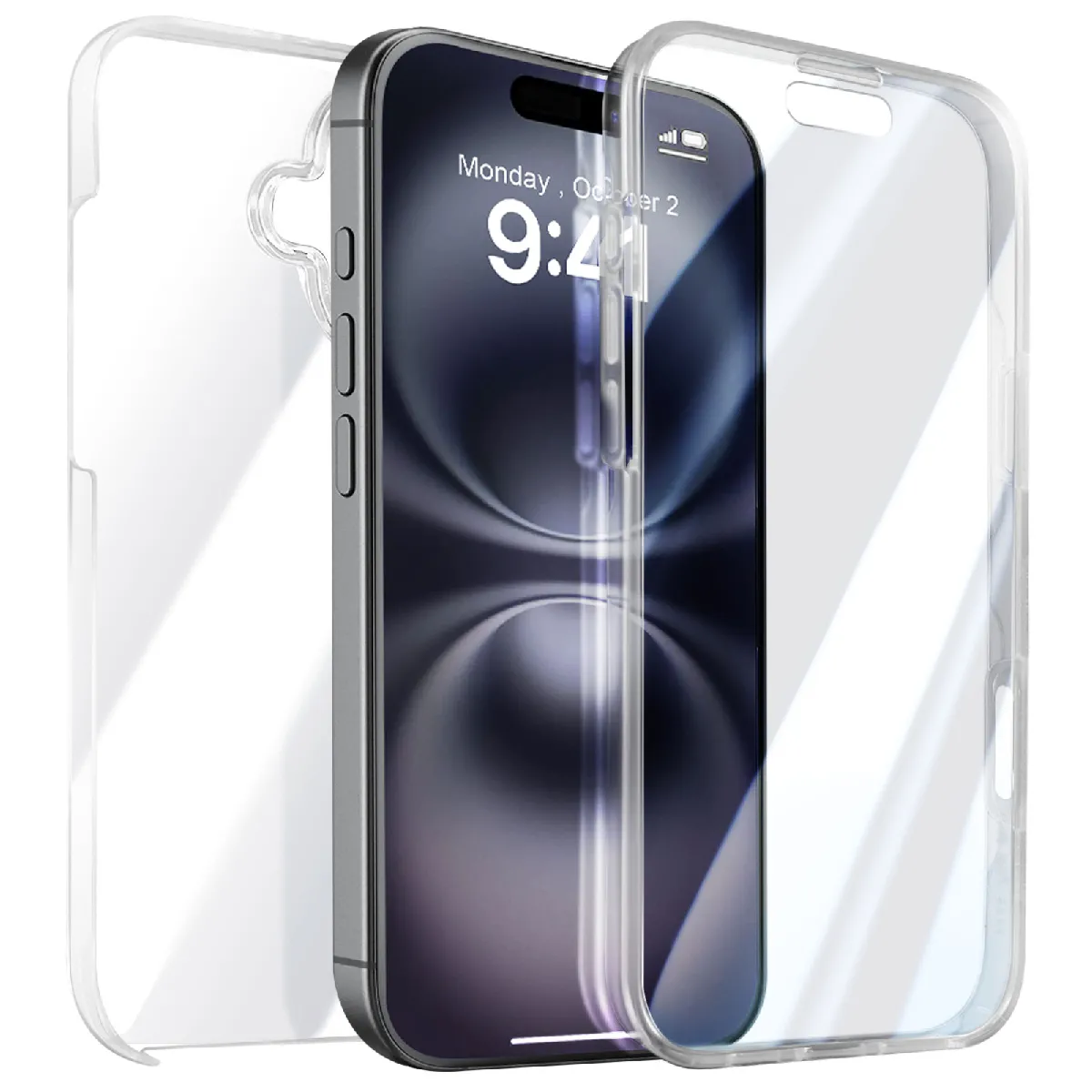 Avizar Coque Intégrale Pour Iphone 16 Plus Protection Dos Et Écran Transparent