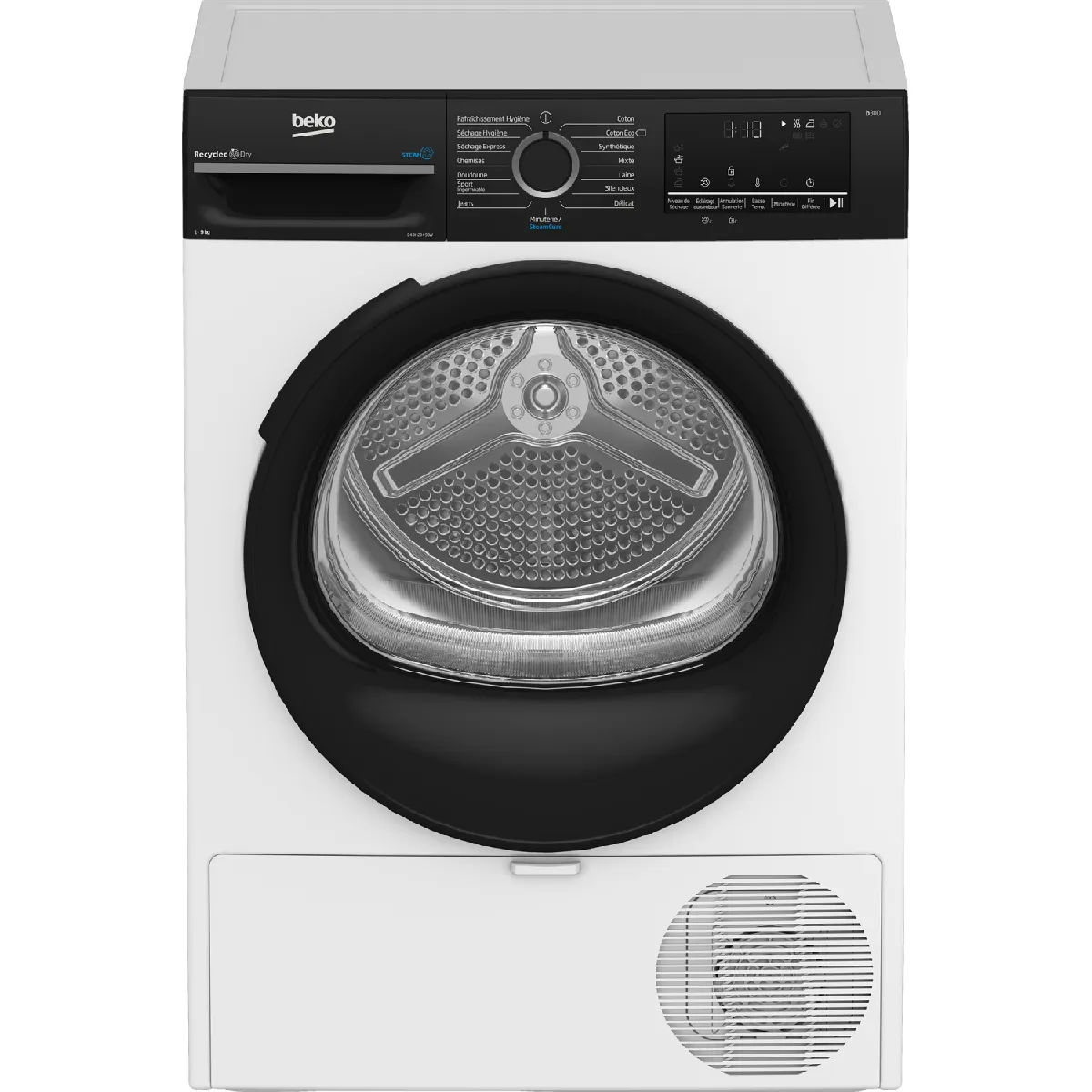 Sèche-Linge Pompe à Chaleur Beko D43H29493W – 9 kg SteamCure - vue 4