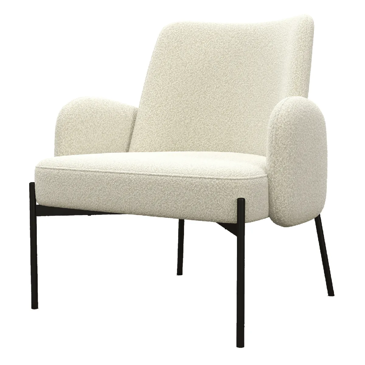 Moloo Fauteuil design en tissu - Écru Moloo Fauteuil design en tissu - Écru