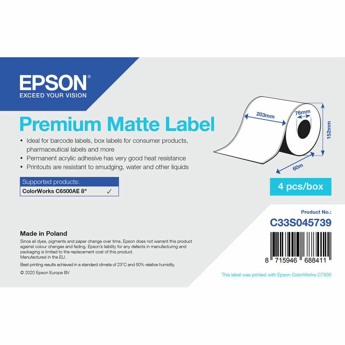 Epson Étiquettes Ø 76 2 mm