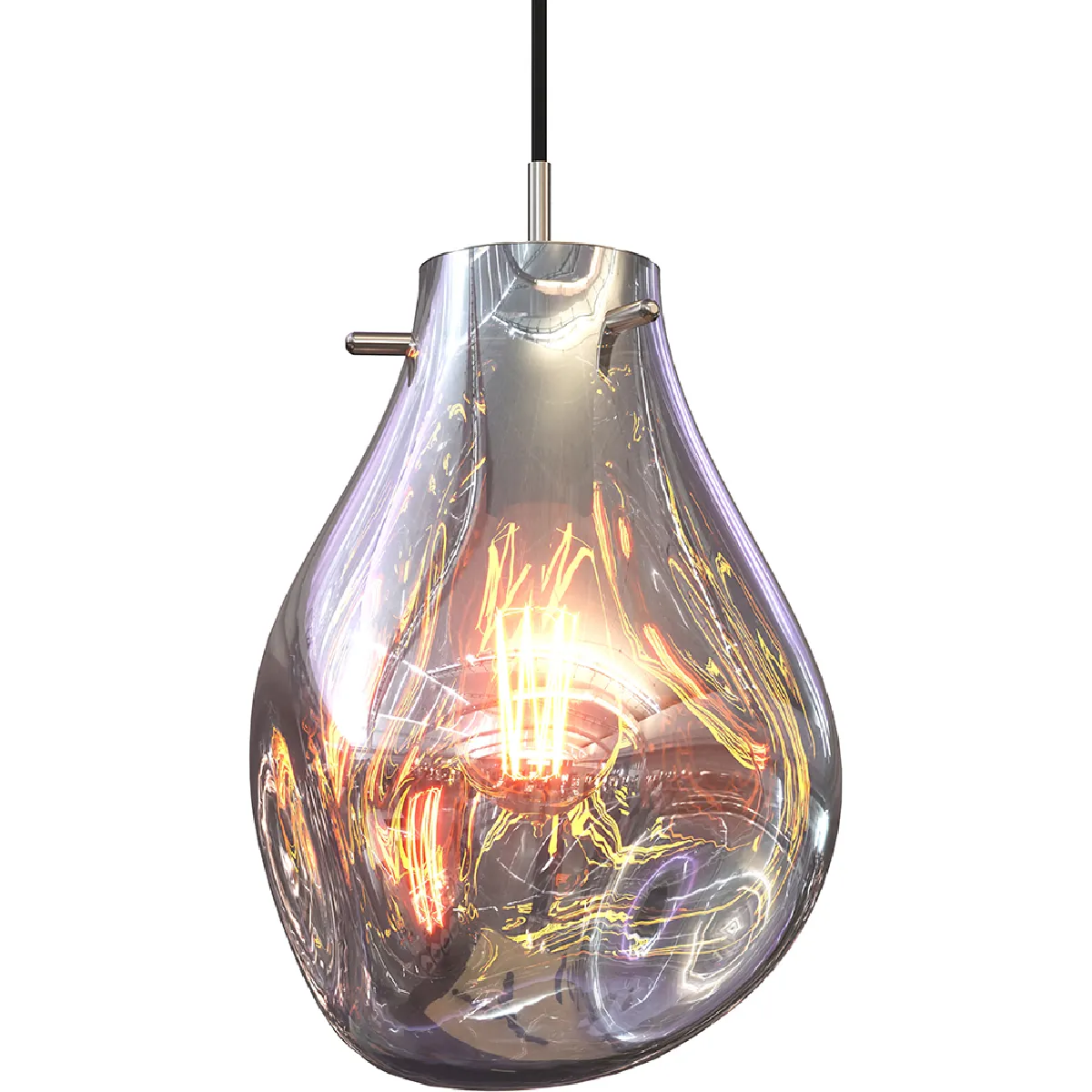 Lampe de plafond en verre - Suspension design - Vera Argenté Lampe de plafond en verre - Suspension design - Vera Argenté