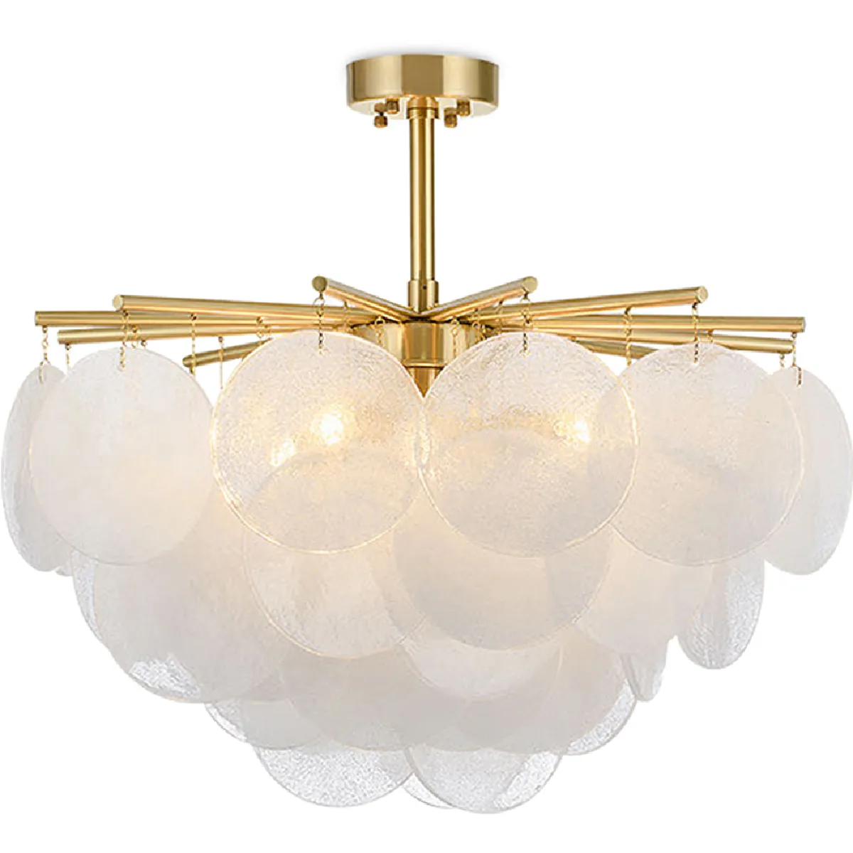 Lampe de plafond en nacre - Lampe suspendue à disques - Karl Doré Lampe de plafond en nacre - Lampe suspendue à disques - Karl Doré