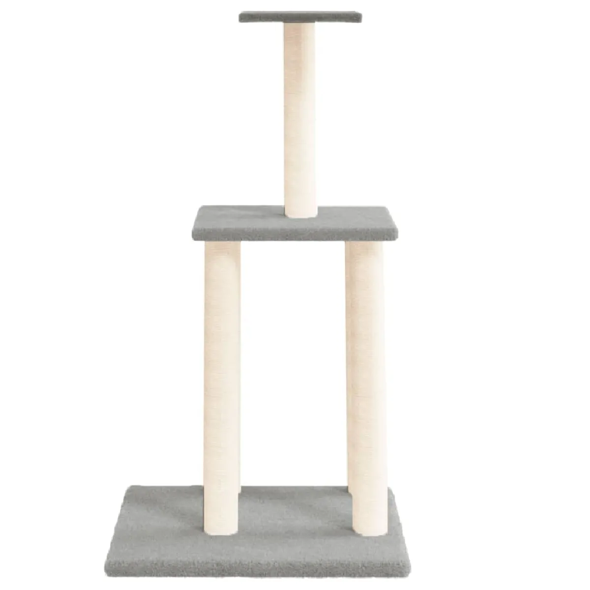 Comparer les prix de Arbre à chat meuble tour grimper jouet grattage grattoir escalade plateforme avec griffoirs en sisal clair 85,5 cm gris 02_0022625