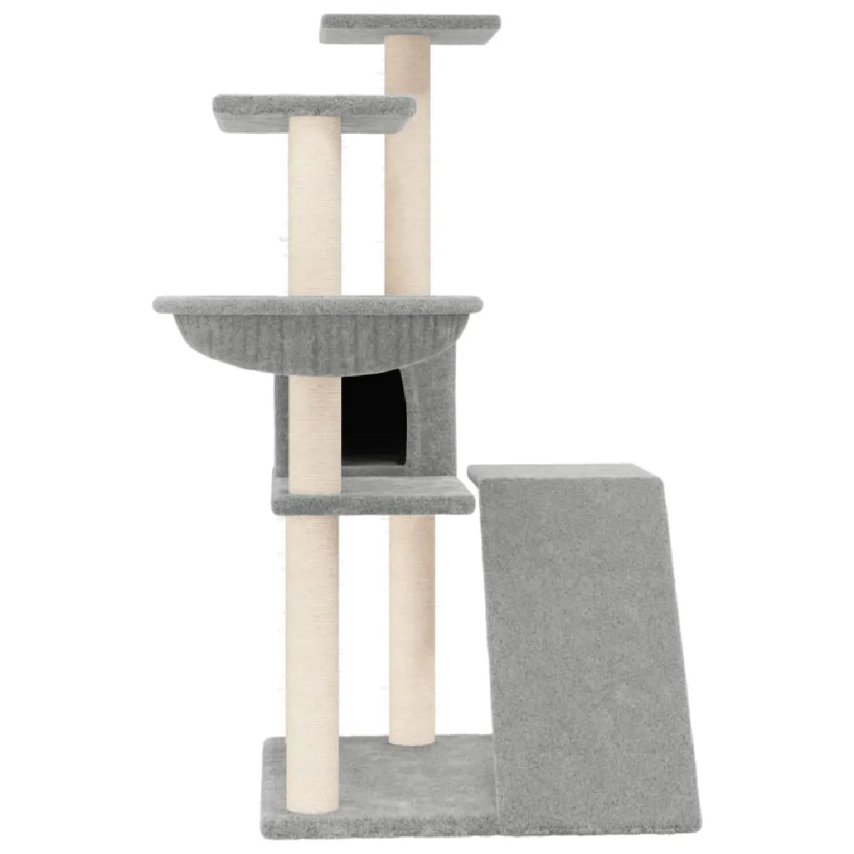Meilleurs prix pour Arbre à chat meuble tour grimper jouet grattage grattoir escalade plateforme avec griffoirs en sisal clair 94 cm gris 02_0022628