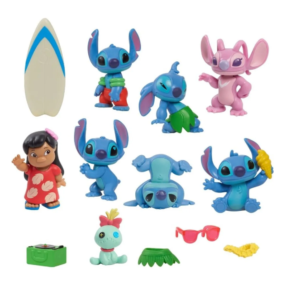 Générique Figurines Lilo & Stitch - Pack De 8