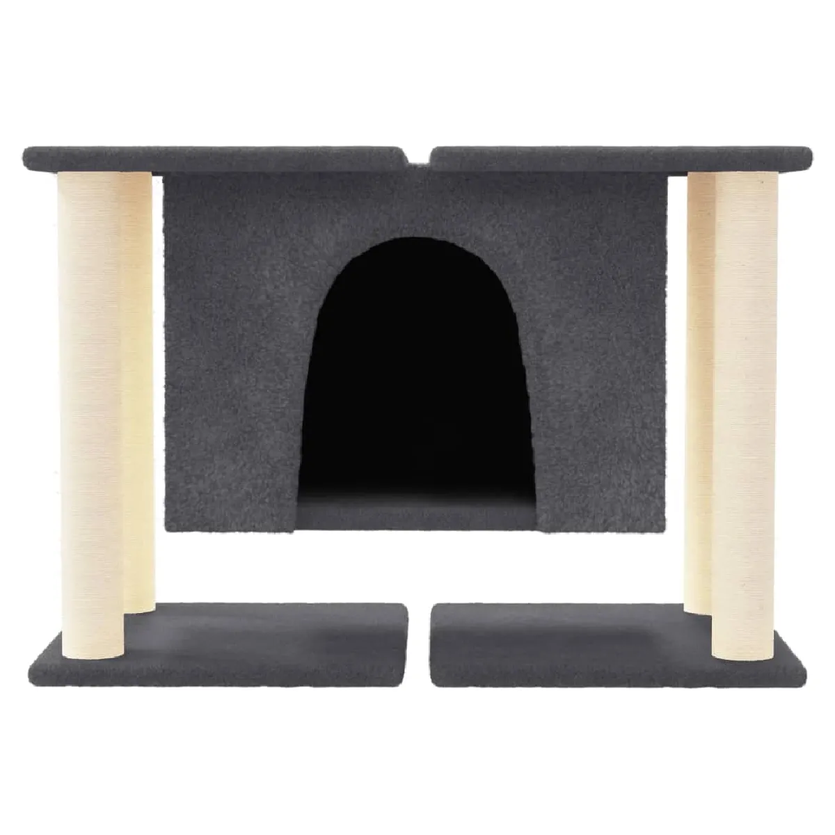 Meilleurs prix pour Arbre à chat meuble tour grimper jouet grattage grattoir escalade plateforme avec griffoirs en sisal foncé 50 cm gris 02_0022697