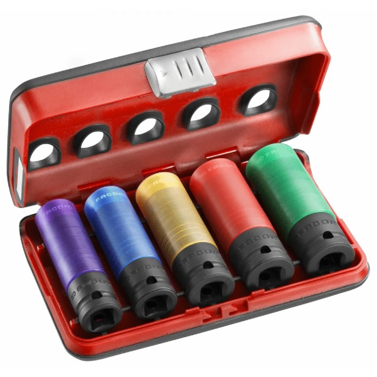 Jeu de 5 douilles longues pour clés à chocs 12 FACOM NSI.5LPB - vue 2