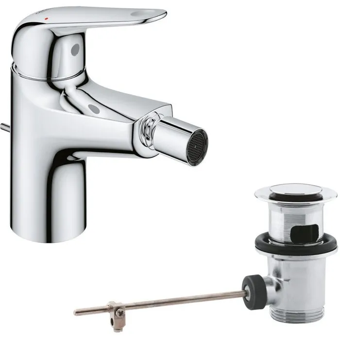Non Communiqué Chromé Robinet Bidet Grohe Swift - Image 3