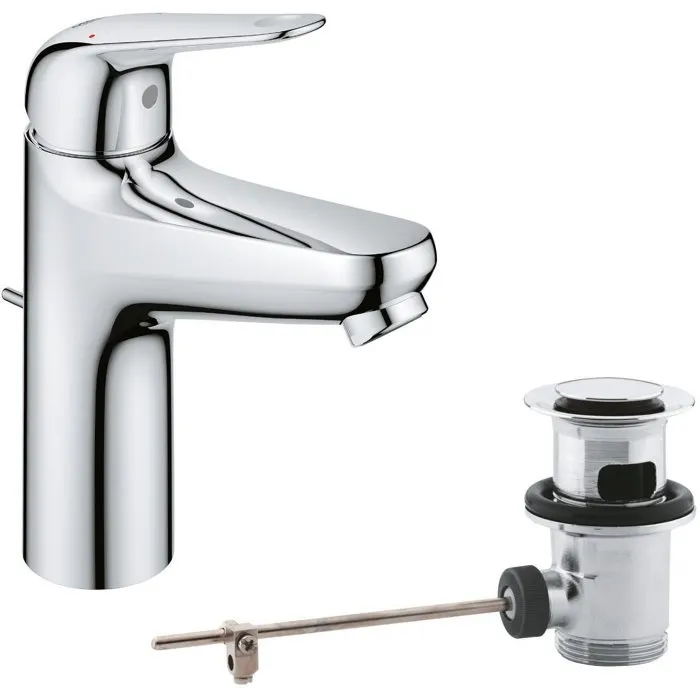 Grohe Mitigeur Lavabo Swift Avec Tirette Chromé M - Image 2
