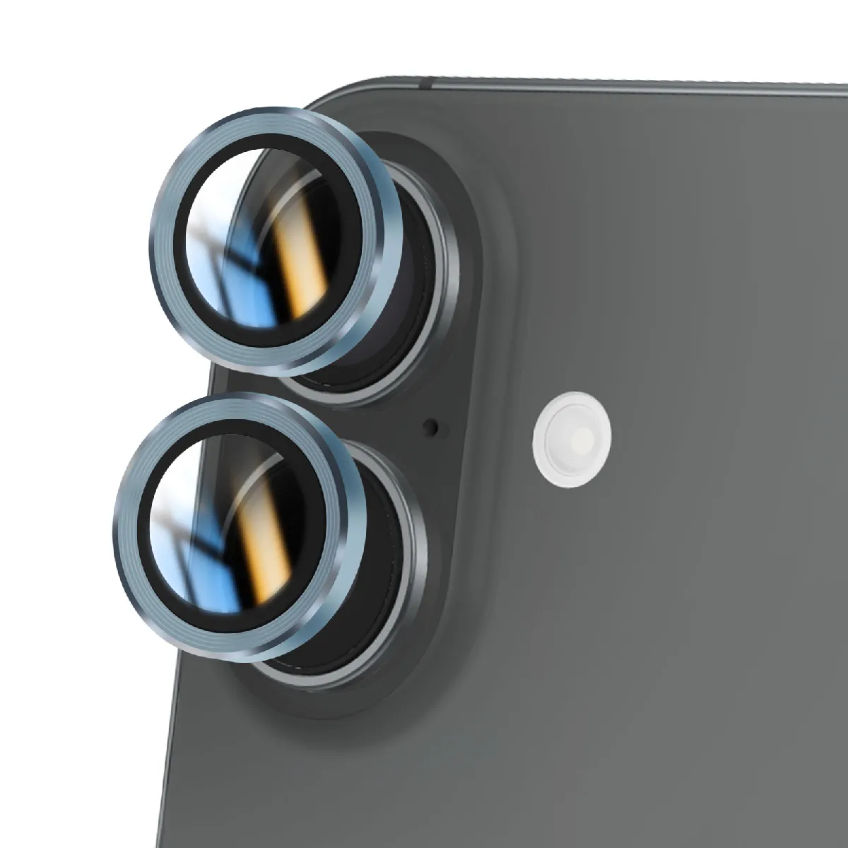 Avizar Bleu Verre Trempé Caméra Pour Iphone 16 Plus Dureté 9H Anti-Rayures