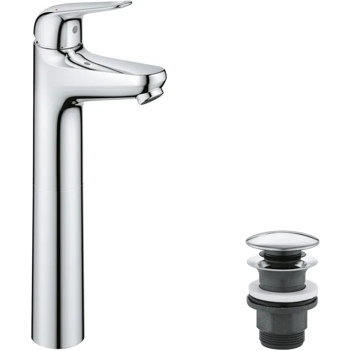 Non Communiqué Chromé Mitigeur Lavabo Grohe Swift Avec Vidage Push Open Xl - Image 3
