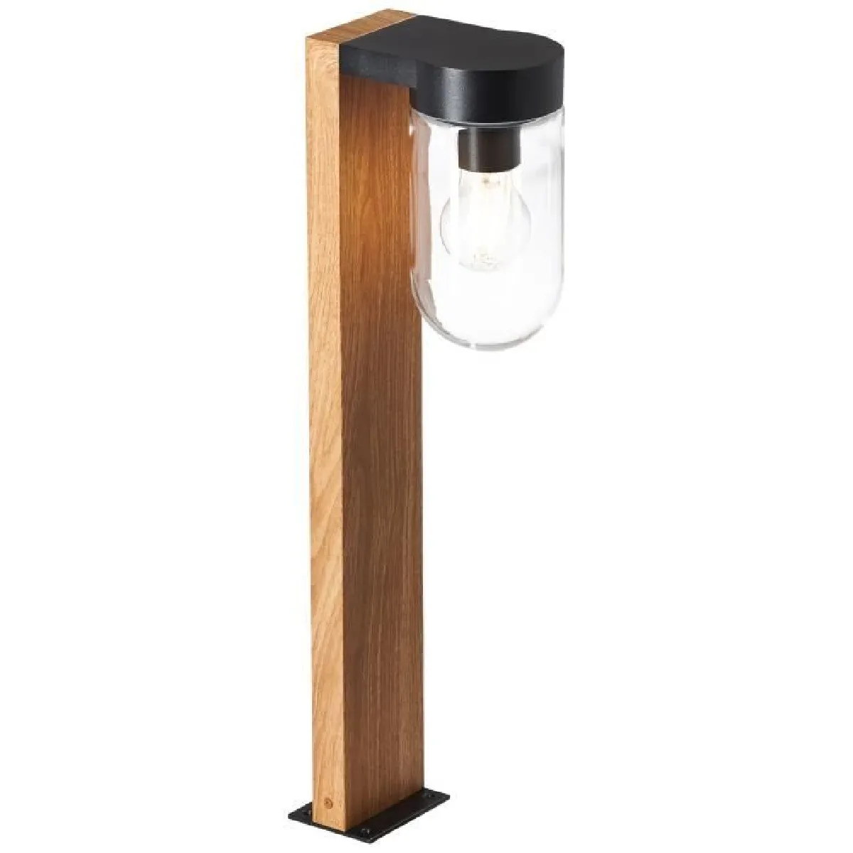 Cstore Noir Borne Extérieure Cabar - Brilliant - Bois Foncé/ - Métal/Verre E27 1X40w