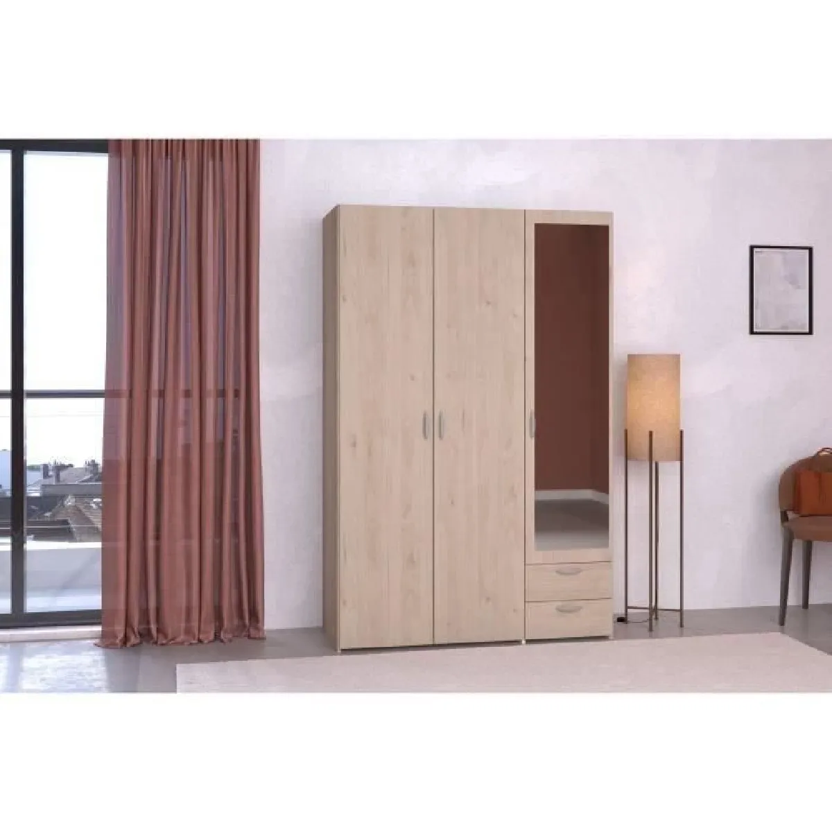 Parisot armoire Varia - Chêne/blanc Parisot armoire Varia - Chêne/blanc
