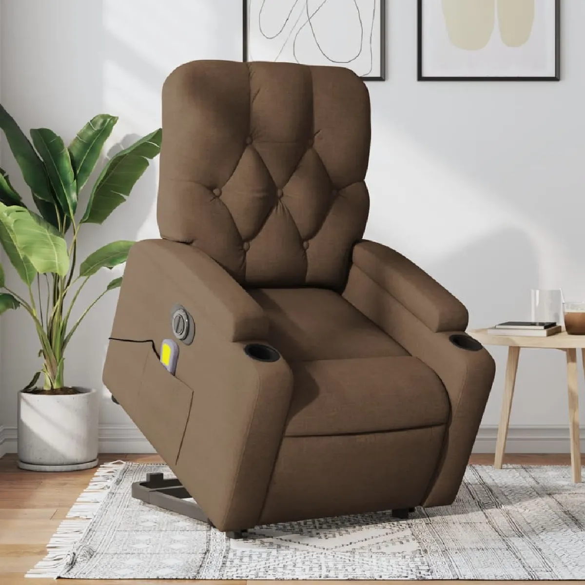vidaXL Fauteuil massage électrique tissu - vue 4