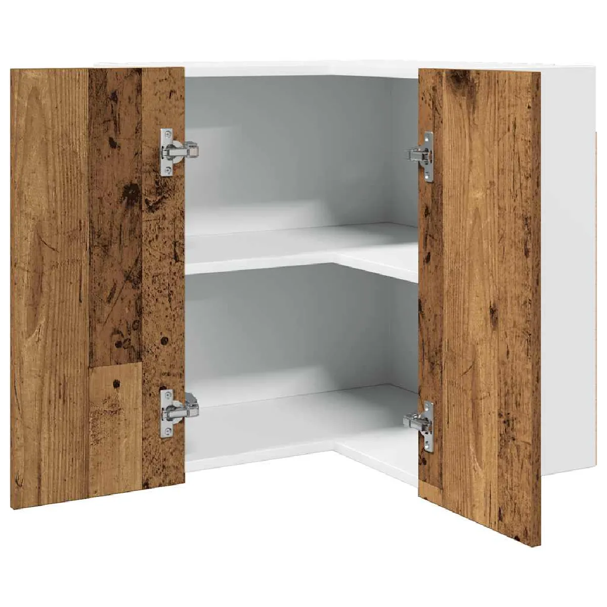 vidaXL Armoire d'Angle Suspendue - 57x57x60 - Vieux Bois