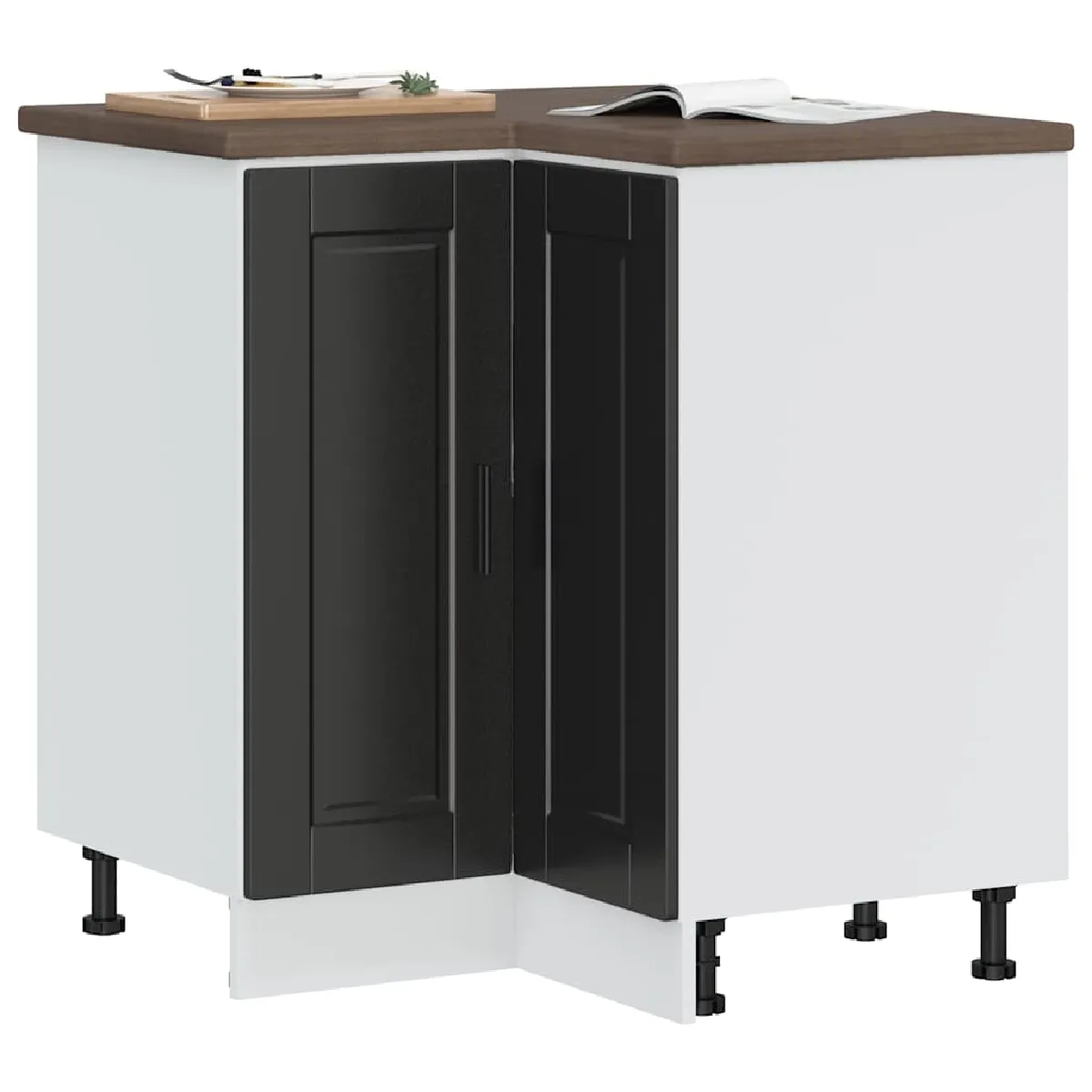 vidaXL Armoire d'angle Porto - Noir