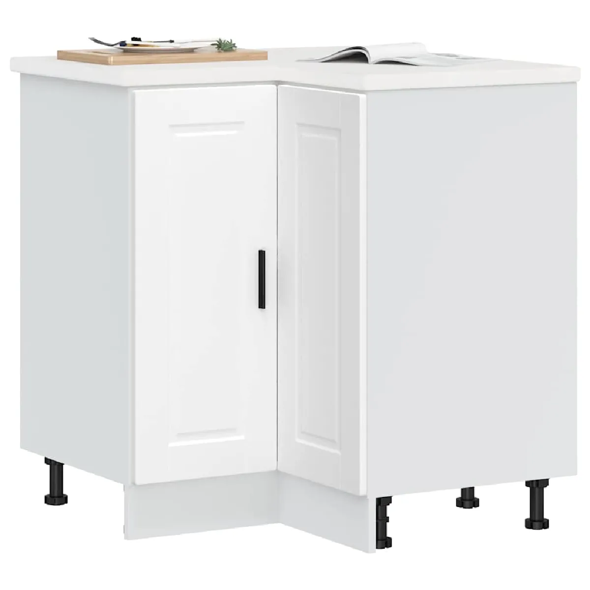 vidaXL Armoire d'Angle Cuisine Porto - Blanc