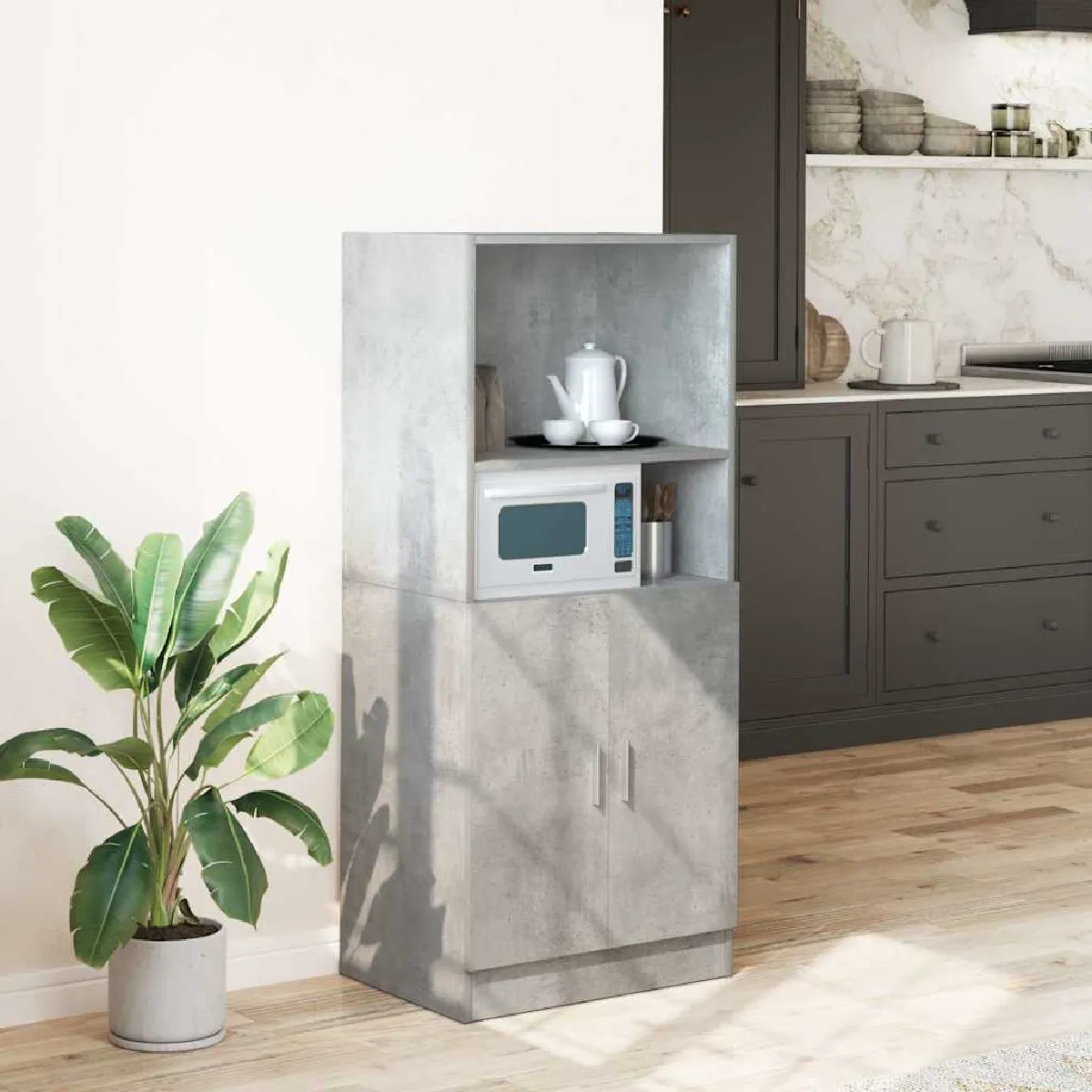 Vidaxl Gris Armoire Cuisine Béton
