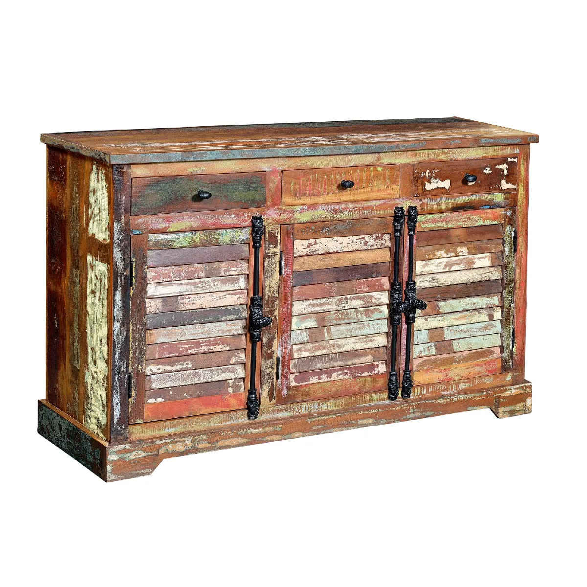 Giner y colomer Buffet en bois recyclé - Multicolore
