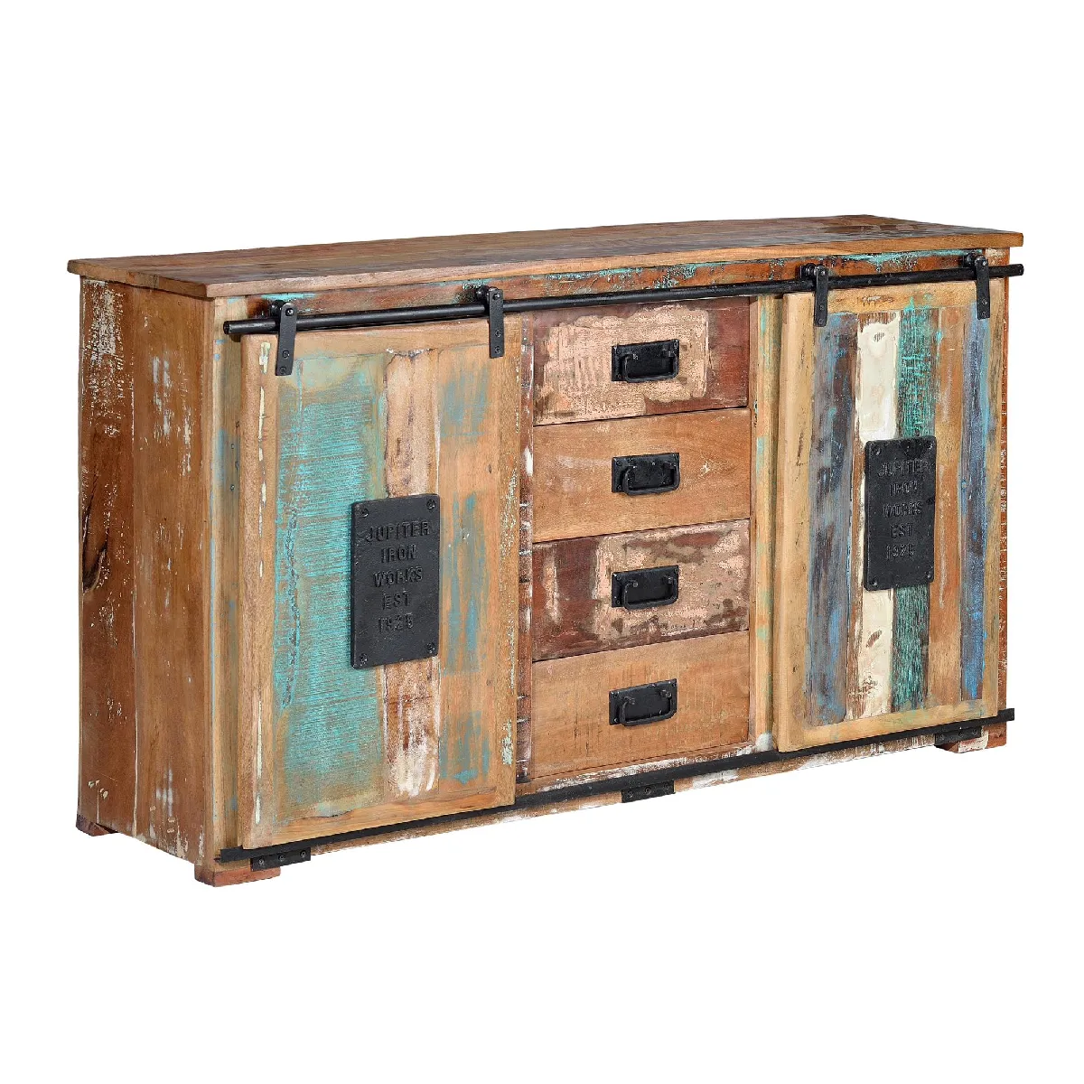 Giner y colomer Buffet bois recyclé - Multicolore Giner y colomer Buffet bois recyclé - Multicolore