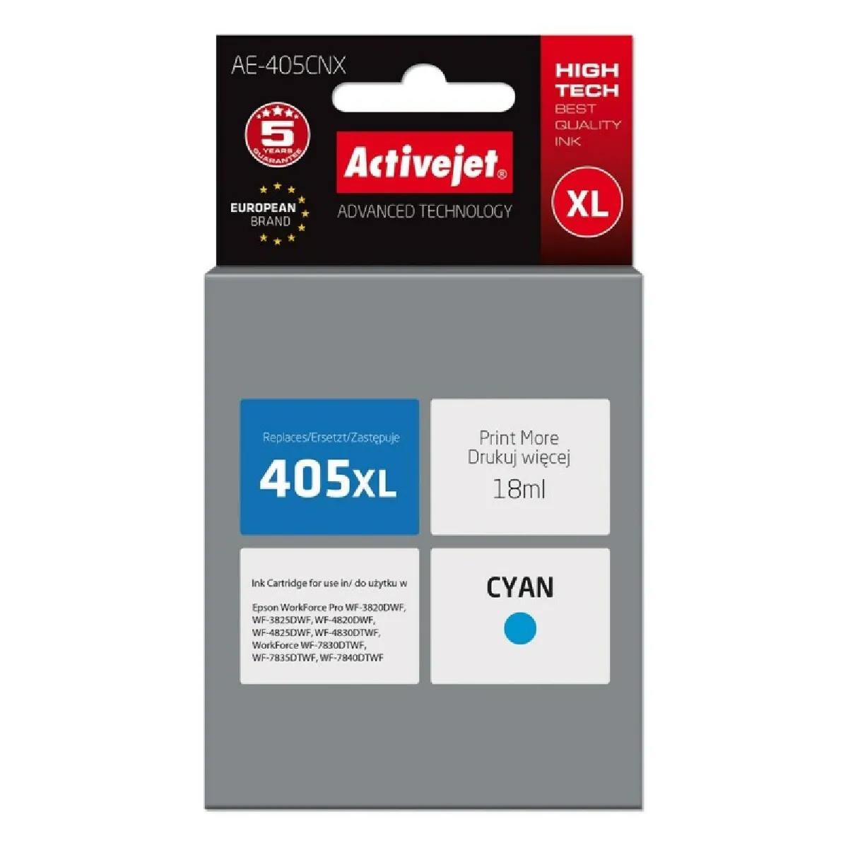 Activejet Cartouche d'encre compatible Epson Cyan - vue 2